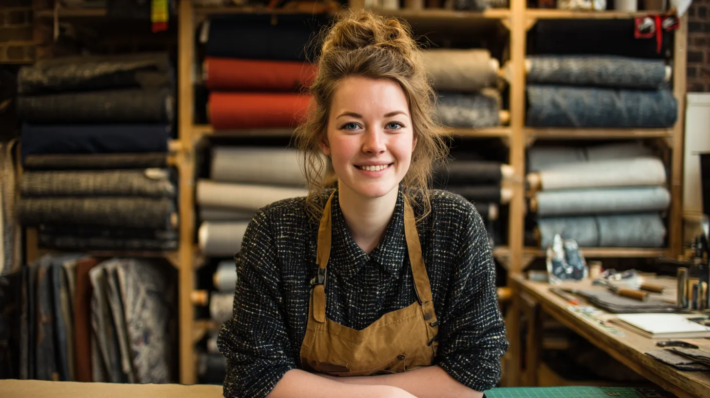 A maker in a fabric workshop